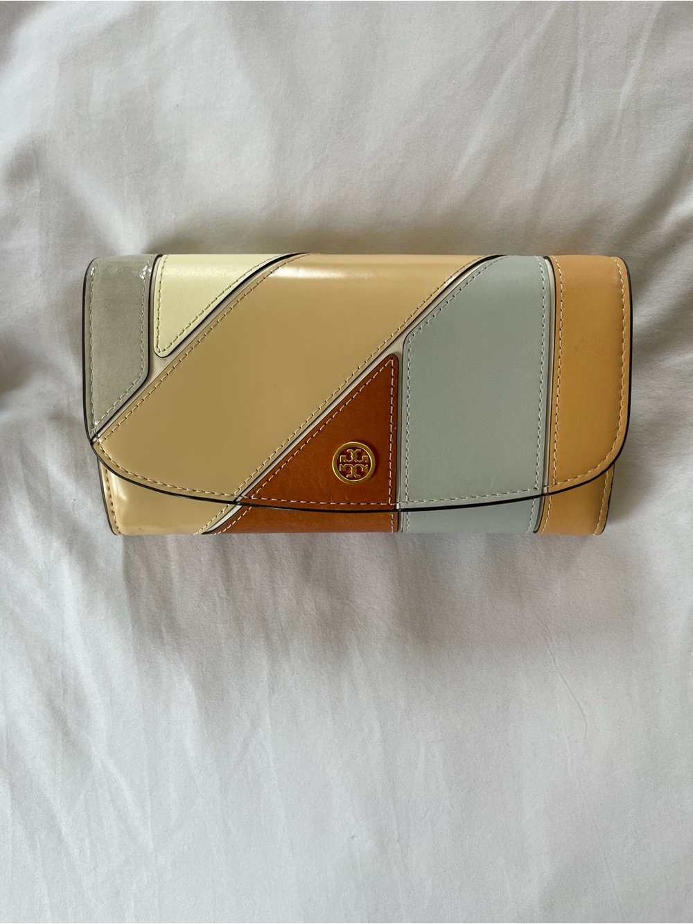 Tory Burch Multi-Color Leather Clutch/ Crossbody
